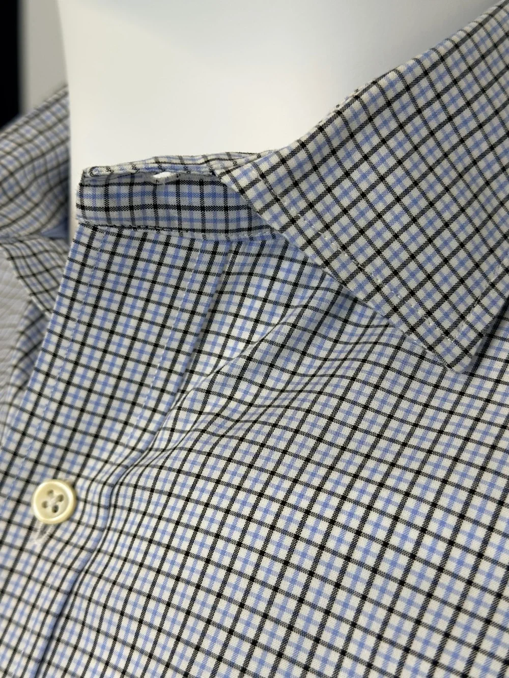 Polo Ralph Lauren XL Non-Iron Dress Shirt Blue Check Classic Fit